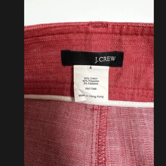 VTG J. Crew Pencil Skirt Guava Red with pockets Size 4 - Picture 8 of 8